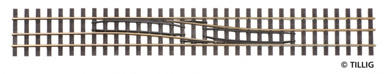 TILLIG 85185 - Gleiswechsel links/rechts H0-H0e, Länge 228 mm